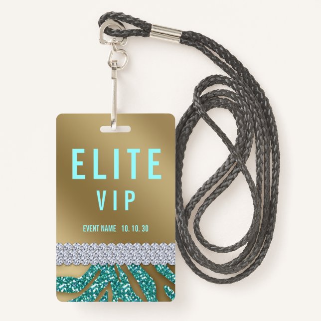 VIP Event Custom Name Concert Badge ID Badge (Front with Lanyard)