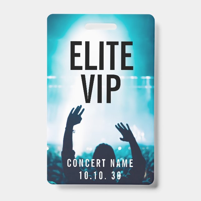 VIP Event Photo Custom Name Concert ID Badge (Front)
