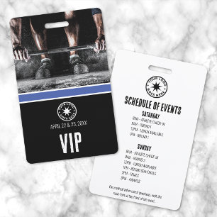 VIP Fitness Event ID Badge