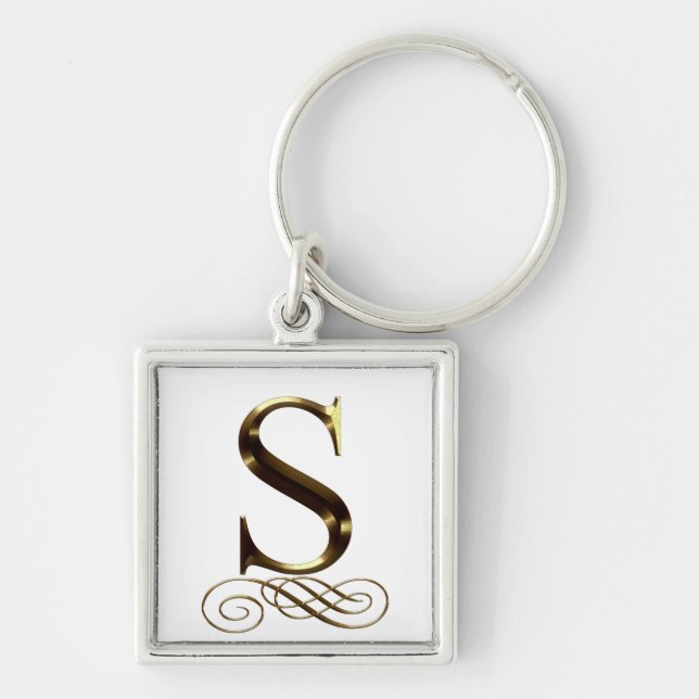 VIP Gold ”S” monogram Key Ring (Front)