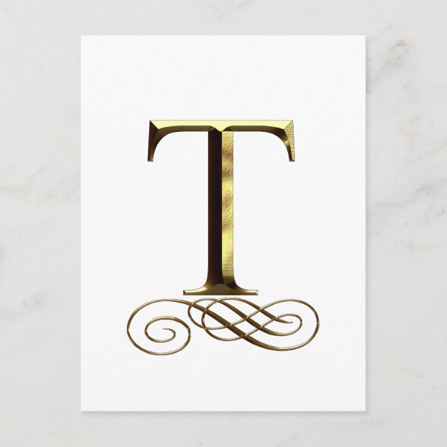 VIP Gold ”T” monogram Postcard (Front)