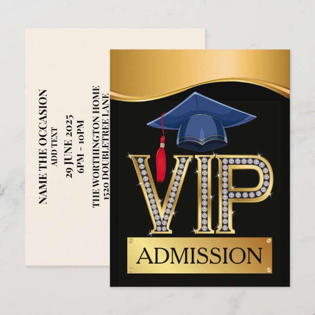 VIP Graduation / Any Occasion  Postcard (Front/Back)