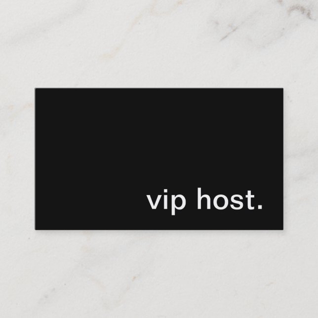 VIP Host Business Card (Front)