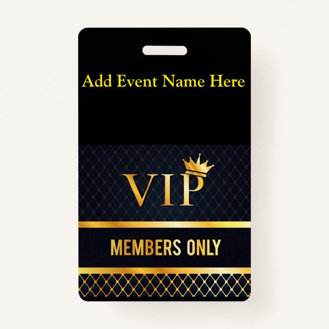 VIP ID BADGE (Front)