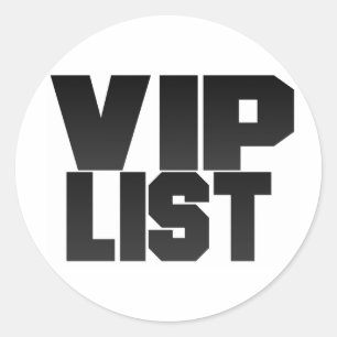 Vip List Sticker Sheet