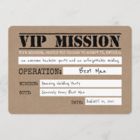 Vip Mission Funny Best Man Proposal
