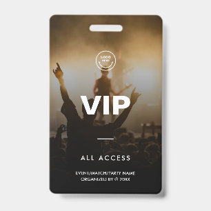 VIP Music Festival Match Party All Access ID Badge