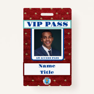 VIP PASS Badge ID Badge