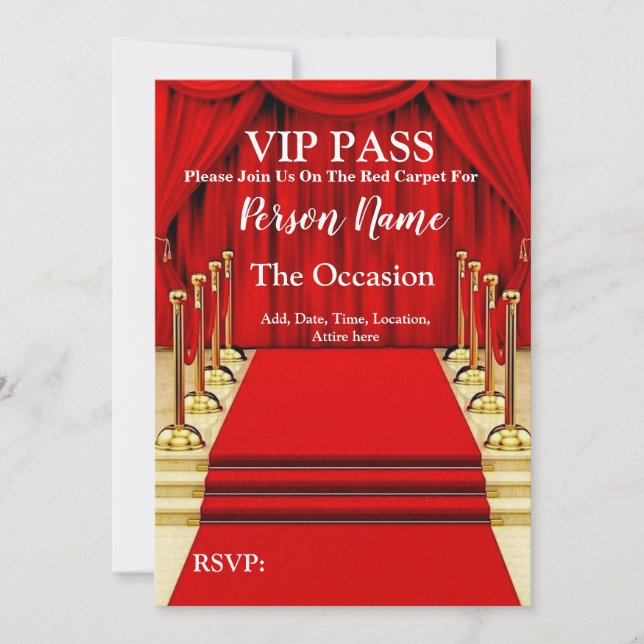 VIP Pass Invitation (Front)