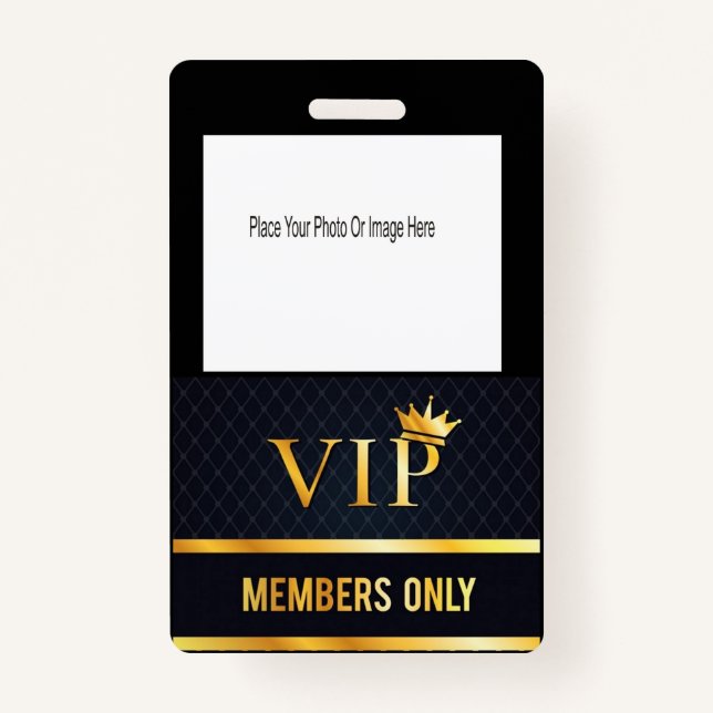 VIP Photo ID Badge (Front)