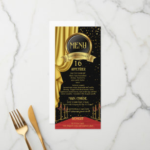 VIP, Red Carpet Birthday, Hollywood Birthday Menu