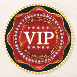 VIP ROUND PAPER COASTER