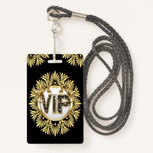 VIP - See Back  Badge ID Badge