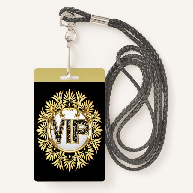 VIP - See Back  Badge ID Badge (Front with Lanyard)