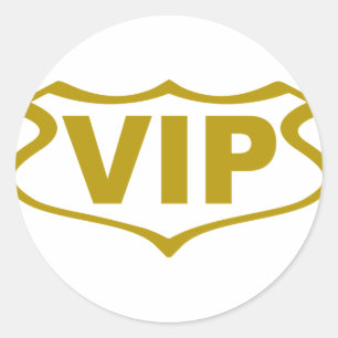 Vip-shield-.png Classic Round Sticker