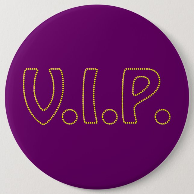VIP sign 6 Cm Round Badge (Front)