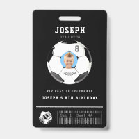 VIP Soccer Pass Custom Photo Birthday Party