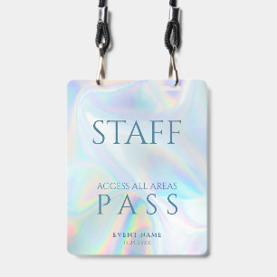 VIP Staff All Access Pass Concert Holographic ID Badge