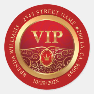 VIP Sticker Royal Red and Gold