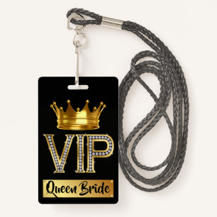 VIP Team Bride ID Badge