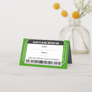 VIP TICKET Bar Mitzvah Table Seating Escort Card
