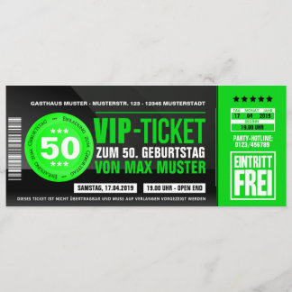 VIP Ticket Invitations (green)