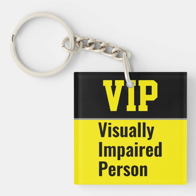 VIP Visually Impaired Person Key Ring (Front)