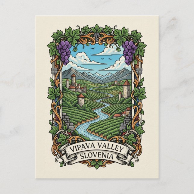  Vipava Valley, Slovenia Postcard (Front)