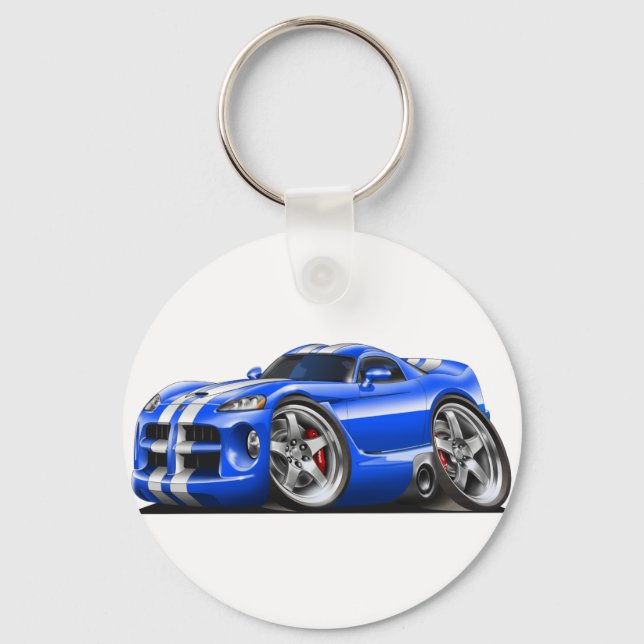 Viper GTS Blue/White Key Ring (Front)