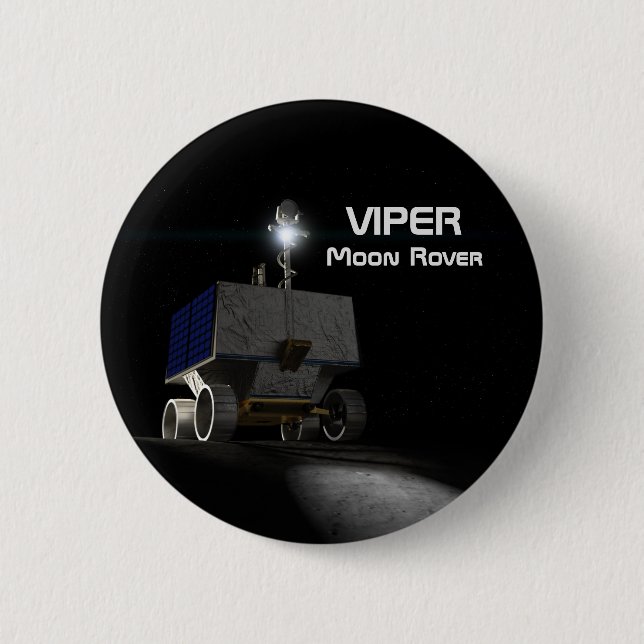 VIPER Moon Rover 6 Cm Round Badge (Front)