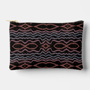 Viper Snake Skin Drawing Pattern Soft Pastel Color Accessory Pouch