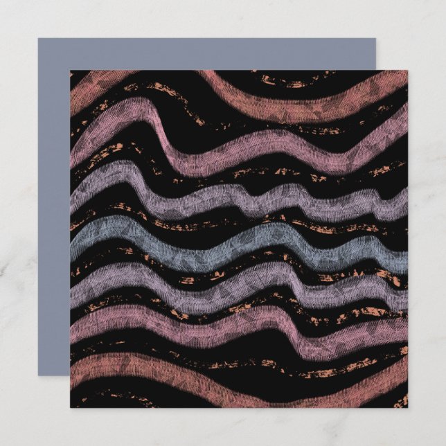 Viper Snake Skin Drawing Pattern Soft Pastel Color Card (Front/Back)