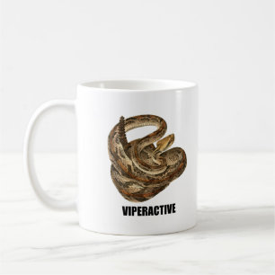 Viperactive Rattle Snake Vintage Watercolor Coffee Mug