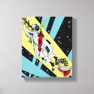 Viperetta Flies to the Moon Canvas Print