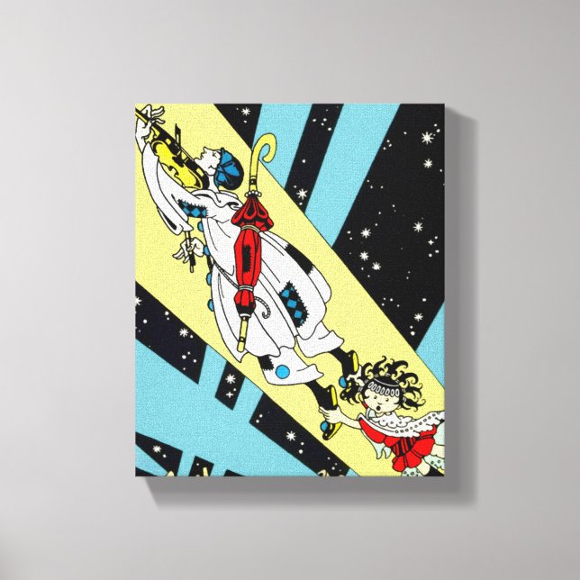 Viperetta Flies to the Moon Canvas Print (Front)
