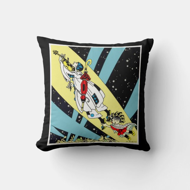 Viperetta Flies to the Moon Cushion (Front)