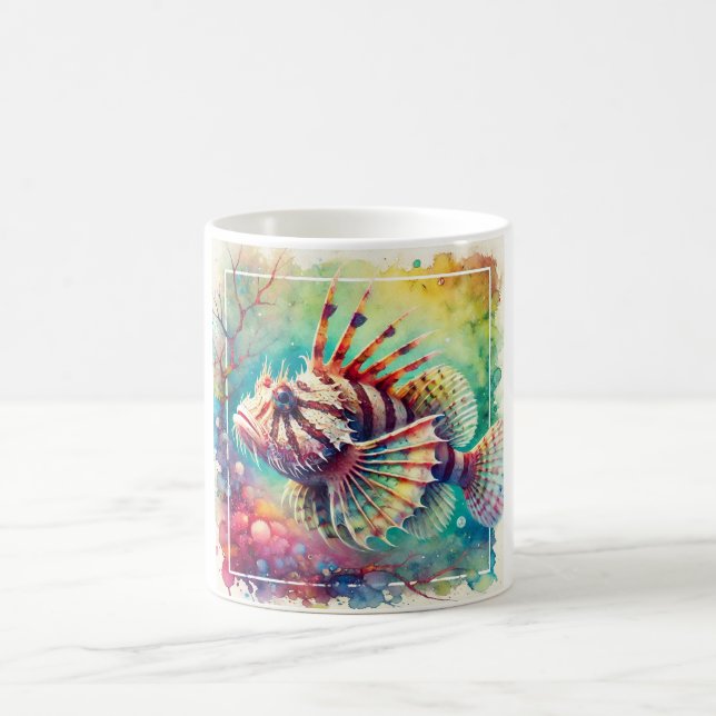 Viperfish Stomiiformes 080824AREF146 - Watercolor Coffee Mug (Center)