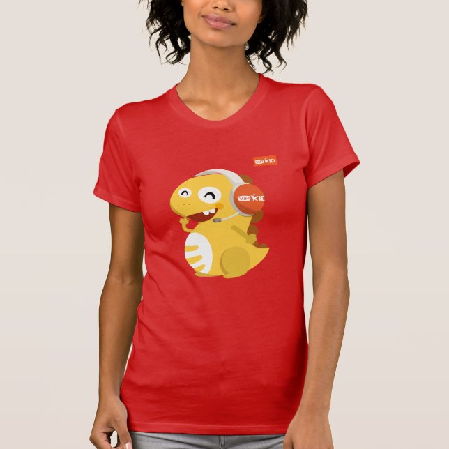 VIPKID Headset Dino T-Shirt (orange) (Front)