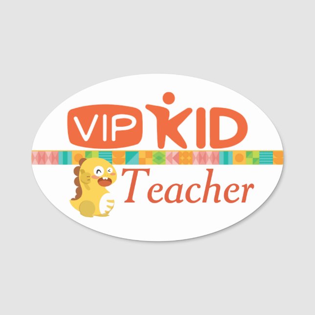 VIPKid  Nametags Round Name Tag (Front)