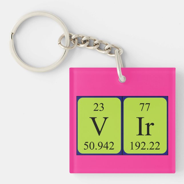 Vir periodic table name keyring (Front)