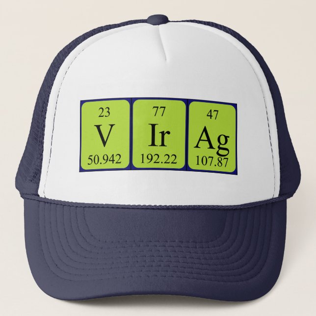 Virág periodic table name hat (Front)