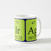 Virág periodic table name mug (Front Right)