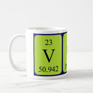 Virág periodic table name mug