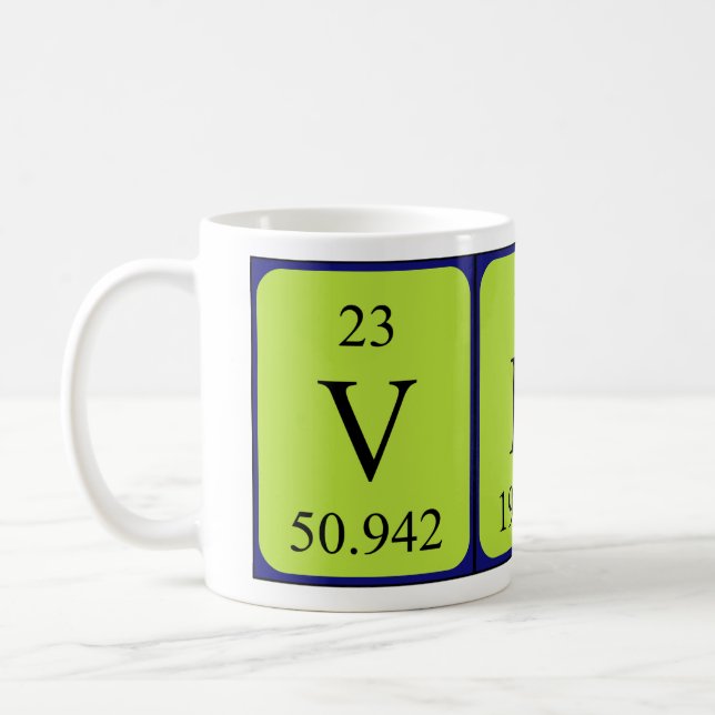 Virág periodic table name mug (Left)