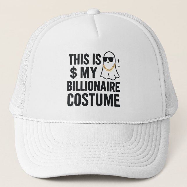 Viral 2025 Billionaire Ghost Halloween Trucker Hat (Front)