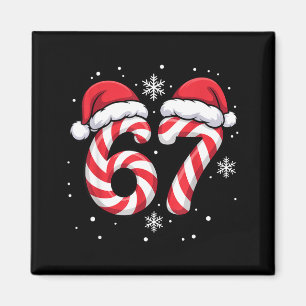 Viral 67 Candy Canes Santa Funny Holiday Kids Humo Magnet
