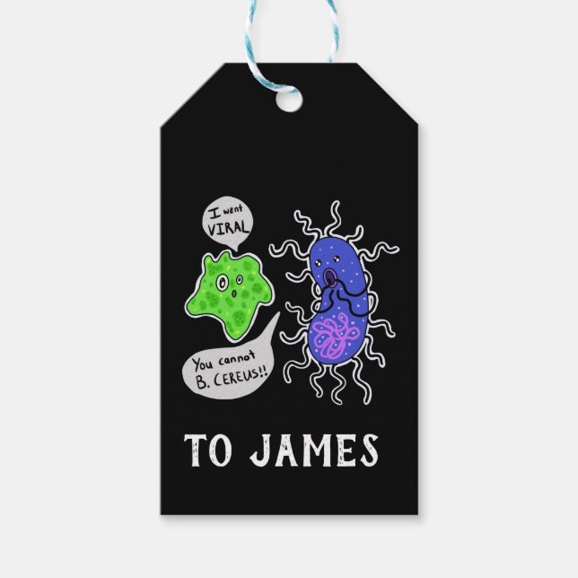 Viral Microbes Gift Tags (Front)
