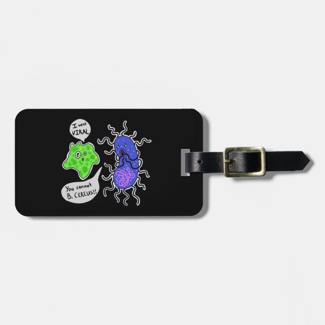 Viral Microbes Luggage Tag (Front Horizontal)