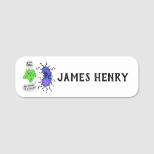 Viral Microbes Name Tag