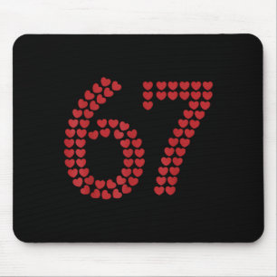 Viral Six Seven Love 67 Hearts Valentines Day Clic Mouse Mat